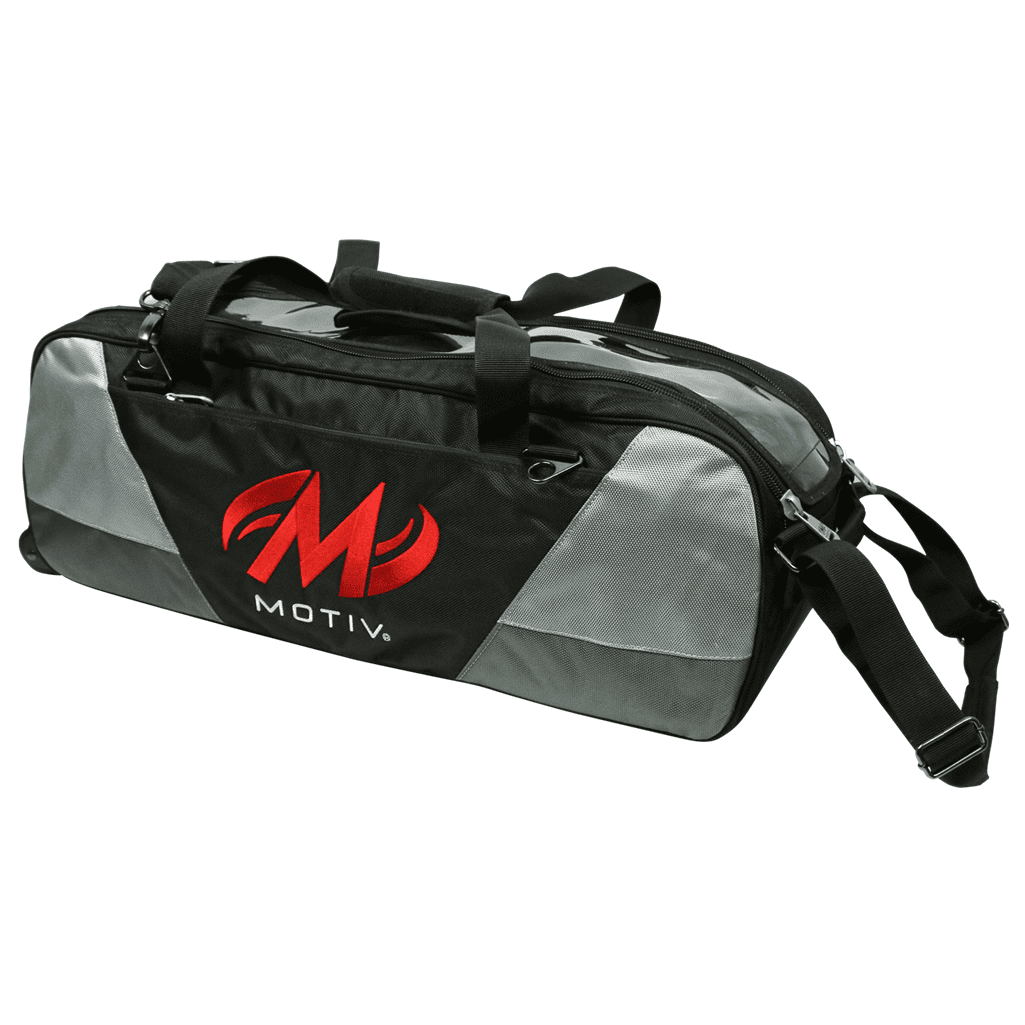 Motiv Ballistix Triple Tote Roller Bowling Bag Black