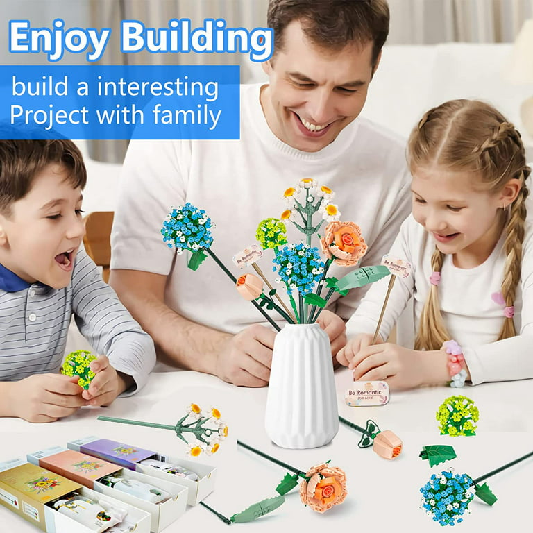 Buy DG Dreams Flower Bouquet Building Kit， Valentines Day Gift