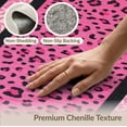 thumbnail image 6 of ODIKA Zebra Cheetah Leopard Print Spotted Center Stripe Frame Pink Non-Slip Chair-Friendly for Home Office, Gaming Room, Under Desk, 6 of 7