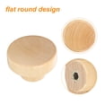thumbnail image 4 of Uxcell 10pcs Wood Knobs 1.6"(40mm) Wooden Drawer Pulls with Screws, Wood Color, 4 of 4