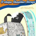 thumbnail image 5 of Cat and Dog Paw Print White Pattern 17" School Backpacks for Teens,Waterproof Oxford Fabric,S-Shape Padded Straps for School,Travel,Hiking,Camping, 5 of 6