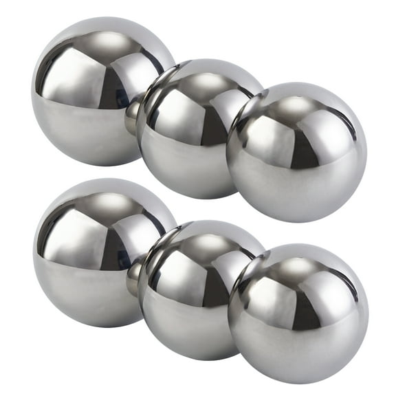 Stainless Steel Decorative Balls, Shiny Decorative Orbs for Centerpiece Decor, 3" Set of 6