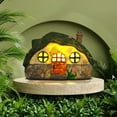 thumbnail image 4 of Sruoe Garden Statues for Outside, Garden Decorations Outdoor, Garden Decor with LED Light, Garden Solar Lights, Solar Garden Decor, Gardening Gifts, House Garden Statue for Garden Lawn Pathway Yard, 4 of 6