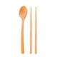 thumbnail image 1 of 1 juego de palillos y cucharas de madera, vajilla japonesa hecha a mano (color natural), 1 of 6