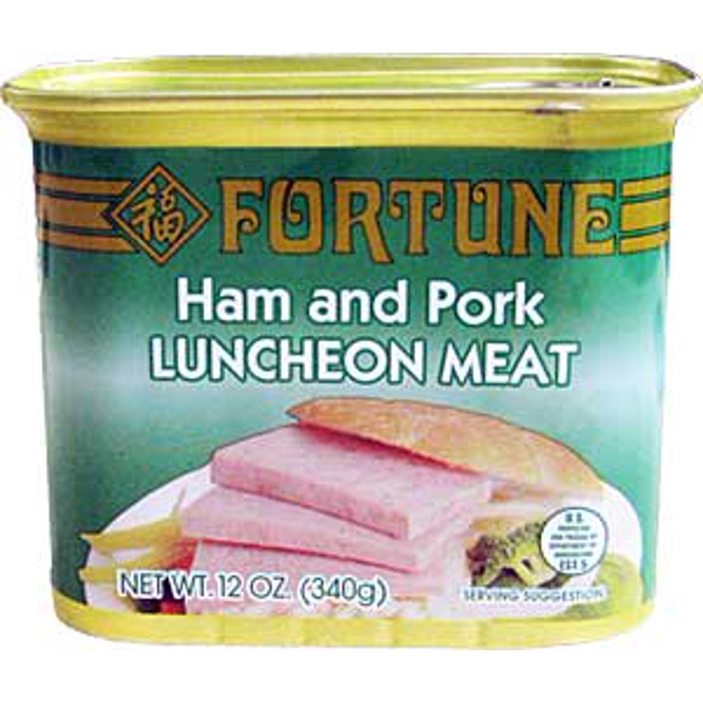Fortune Brand Canned Luncheon Meat, Ham and Pork, 12 Oz, 12 Ct