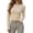 Khaki, variant on CHGBMOK Women's Plus Size Cropped Sweater Crew Neck Long Sleeve Slim Fit Pullover Ribbed Hem Casual Knit Tops