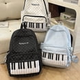 thumbnail image 2 of Slccxzc  Black Piano and Polka Dot Print Large Capacity Backpack Casual Travel Shoulder Bag, 1 Piece, 2 of 7