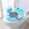 thumbnail image 3 of Orinal de dibujos animados con asas Entrenador de baño antideslizante Fácil de limpiar Niño pequeño Azul Zulema Asiento para orinal, 3 of 8