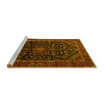 thumbnail image 2 of Ahgly Company Machine Washable Indoor Round Persian Yellow Traditional Area Rugs, 3' Round, 2 of 4