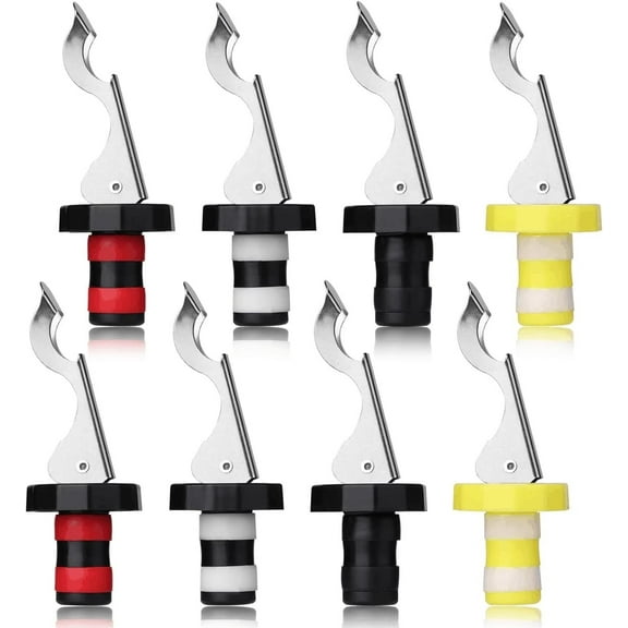 LQQBOX 8 Pcs Bottle Stoppers with Lever, Universal Bottle Stoppers Beer Bottle, Wine Stopper, Wine Stopper, Wine Stopper for Wine Collection, Wine, Champagne, Glass Bottles
