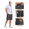 thumbnail image 4 of COOFANDY Mens 9" Cargo Shorts Stretch Waist Shorts Hiking Summer Casual Premium Twill Cotton Short, 4 of 6