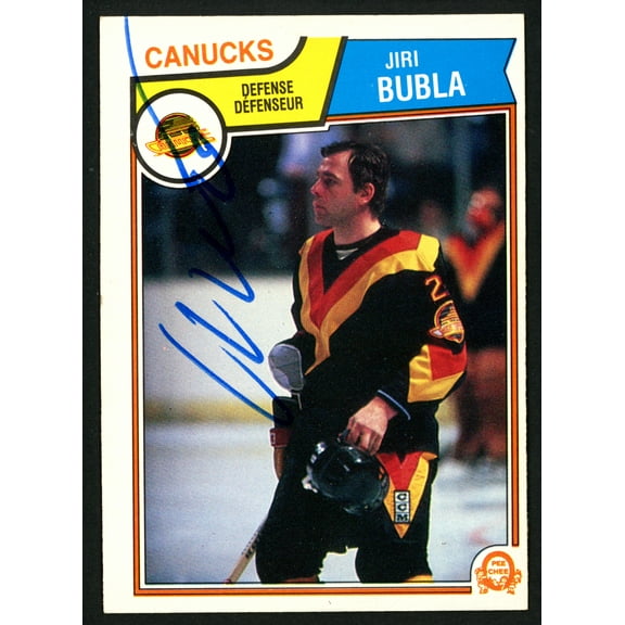 Jiri Bubla Autographed 1983-84 O-Pee-Chee Rookie Card #347 Vancouver Canucks SKU #151370