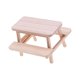 thumbnail image 3 of Juego de mesa y silla para casa de muñecas, modelo de taburete de madera, modelo Dioramas, Mini adorno realista para escena en miniatura, 1:12, 3 of 9