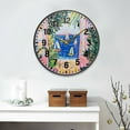 thumbnail image 2 of Yayeee Wall Clock Battery Operated 9.5" Silent Quartz Non-Ticking for Living Room Decor, Yellow Seaside, 2 of 8