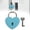 Sky Blue, variant on Mini Heart Shaped Padlock with Key Set, Colorful Metal Small Luggage Locks for Diary Book, Jewelry Box, Backpack, Wishing Tree and Wedding Decoration(Yellow)