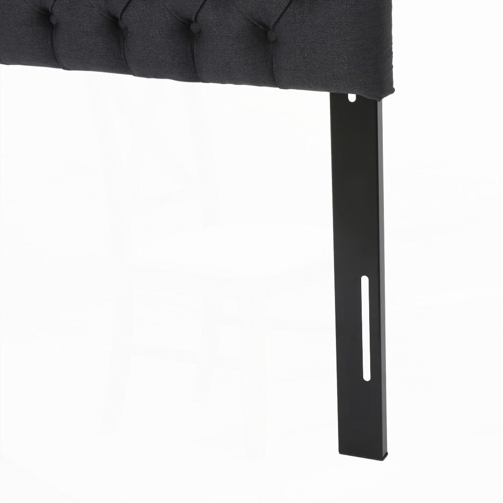 Tufted Modern Queen Size Bed Headboard, Adjustable Solid Wood with Durable Metal Legs in Bedroom Interior