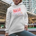 thumbnail image 2 of You and I Are the Perfect Mix, 90s Retro Valentine's Day Cassette Tape Art Merch Gift, White Hooded Sweatshirt or Hoodie, Small, 2 of 5