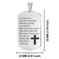 thumbnail image 2 of Stainless Steel Instrument of Your Peace Prayer Dog Tag Keychain Circle Ring, 2 of 2