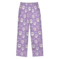 thumbnail image 2 of Wobogo Cute Purple Owl Long Pajama Pants Bottoms Soft Sleepwear with Pockets, 2 of 9