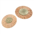 thumbnail image 3 of Cesta de Pared , Decoración Nórdica Sencilla de Paja Hecha A Mano, Pequeña Decoración de Pared Tejida A Mano, Color Verde., 3 of 5