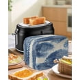 thumbnail image 5 of Fsddascl Blue Striped Toaster Cover 4 Slice, Large Kitchen Appliance Covers, Modern Minimalist Abstract Art Vintage Toaster Oven Cover with Loop, Bread Machine Cover Polyester Dust Cover Protection, 5 of 5
