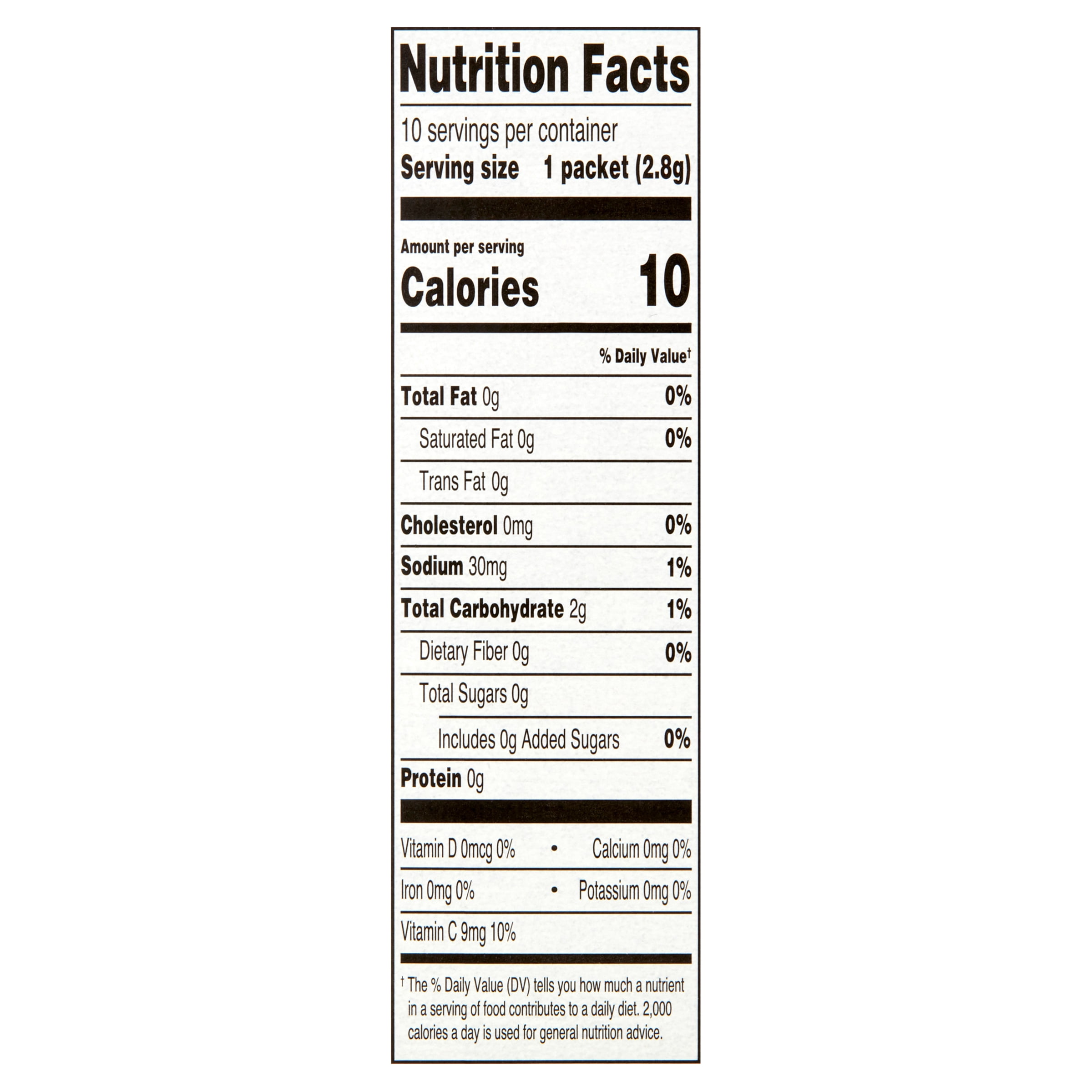 Great Value Sugar-Free Tropical Limeade Drink Mix, .99 oz, 10 Count