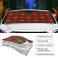 thumbnail image 3 of Kdxio Christmas Plaid Flower Print Front Windshield Sun Shade,Folding Auto Sunshade for Car Truck SUV-Small, 3 of 5