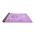thumbnail image 2 of Ahgly Company Indoor Round Medallion Purple Traditional Area Rugs, 5' Round, 2 of 4