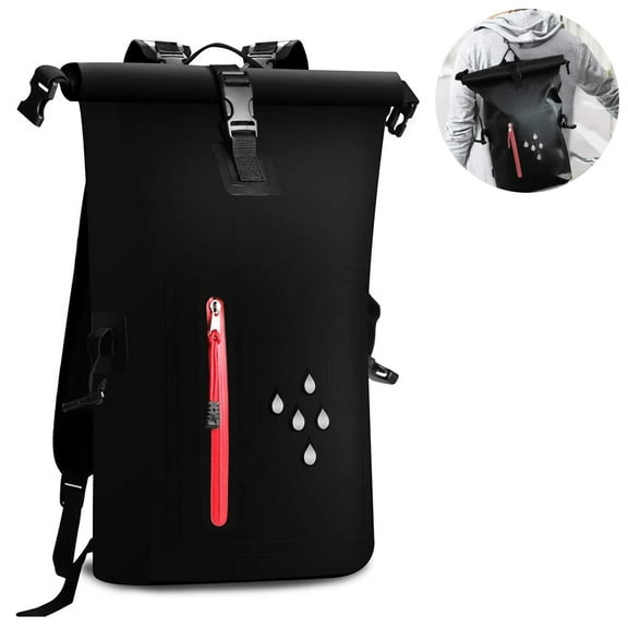 1 pcs Waterproof Backpack Dry Bag 25L Dry Sacks 500D PVC Duty Roll-Top Closure with Zipper Pocket with Waterproof Phone Case for Kayaking Rafting Boating Camping Hiking