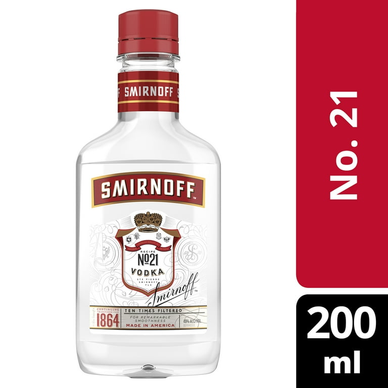 Smirnoff No. 21 80 Proof Vodka, 200 mL, 40% ABV - Walmart.com