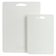 thumbnail image 2 of Martha Stewart Everyday Fayer 2 Piece Polypropylene 16in and 12in Cutting Board Set in White, 2 of 6