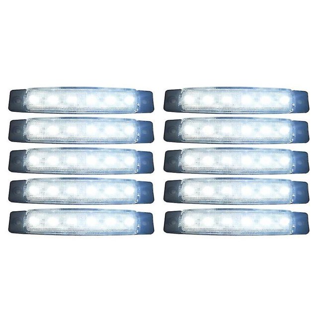 10 piezas 24V cola 6 Smd Led indicadores laterales lámpara trasera luz blanca YONGSHENG