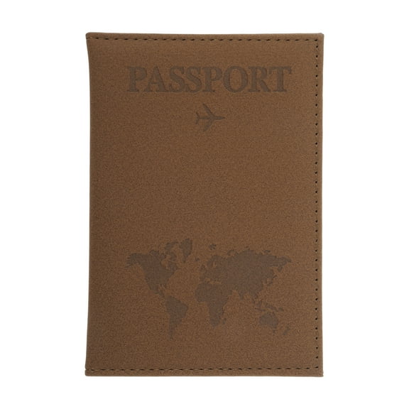 Unique Bargains 1 Pc Passport Holder Frosted Passport Sleeve Dark Brown