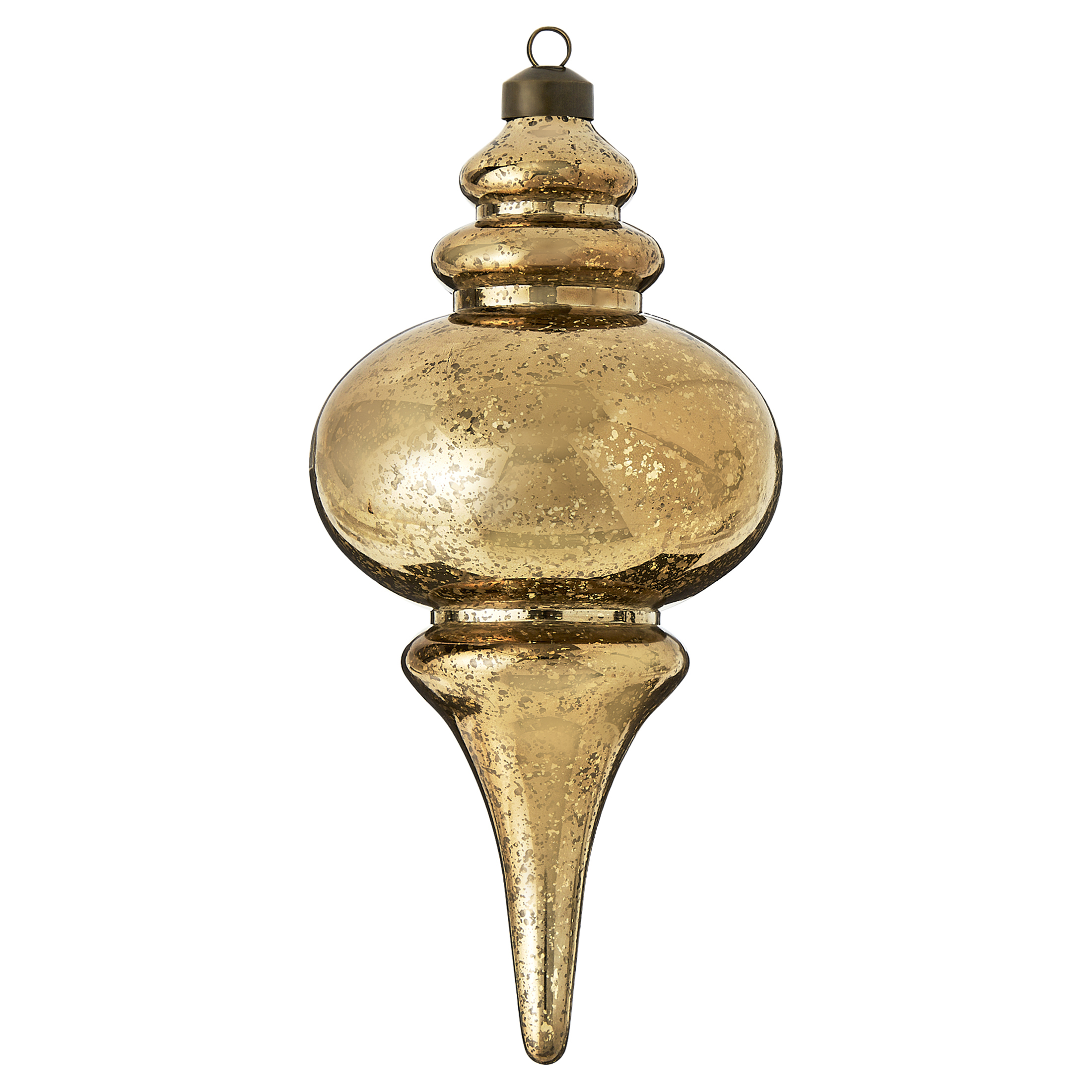 3 Count Gold Mercury-Style Shatterproof Christmas Ornaments, by My Texas House