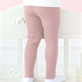 thumbnail image 4 of Kids Ribbed Knit Leggings, High Waist Elastic Slim Pants, Soft Stretchy Solid Color Tights for Kids Daily Layering Wear 4-5 Years, 4 of 10