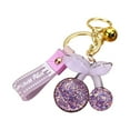 thumbnail image 2 of ruzhgo Keychain with Cherry Pendant Acrylic Bell Keyring Portable Key Chain Decoration Backpack Keys Jewellery Accessory Yellow Purple, 2 of 6
