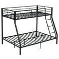 thumbnail image 3 of Ktaxon Twin Over Full Metal Bunk Bed with Stairs & Full-Length Guardrail, Black, 3 of 9