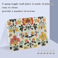thumbnail image 3 of Yayeee Toggle Light Switch Wall Plate 2-Gang 4.56"x4.48" Decorative Outlet Cover, Beige Floral, 3 of 7