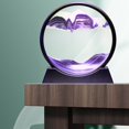 thumbnail image 4 of GUOOL Tableau d'Art de Sable en Mouvement Verre Rond Affichage 3D en Mouvement Sable Fluide 7 Pouces, 4 of 9