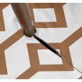 thumbnail image 3 of Vargottam Indoor/OutdoorRoundTablecloth 58 InchTablecloth With Umbrella Hole & Zip, Waterproof TableCloth, TableCovers For Backyard Table -White & Brown, 3 of 7