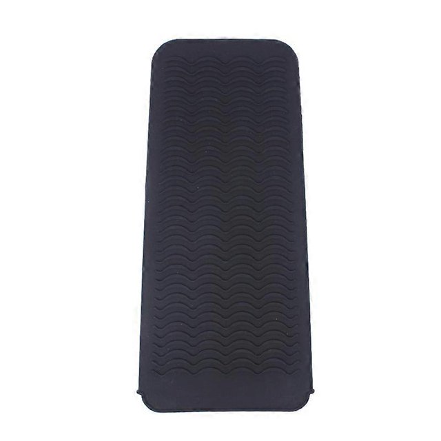 KAIYANG Alfombrilla de silicona resistente al calor para rizador de pelo, bolsa para herramientas de calor para planchas planas, paquete de 1, color negro