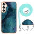 thumbnail image 3 of Mantto for Samsung Galaxy S24 Case, with Lanyard Adjustable Strap, Marble Pattern Soft TPU Bumper Hard PC Back Shockproof Protective Glossy Stylish Durable Phone Case for Women Girls,Green, 3 of 7