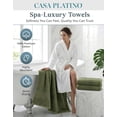thumbnail image 2 of Casa Platino Bath Sheet 2 Pack - Large Bath Towels, Soft Bath Sheets, Quick Dry & Oversized, 36"x72", Great for Relaxing After a Shower - Oil Green, 2 of 8