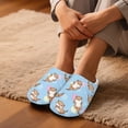 thumbnail image 5 of POLERO Soft House Slipper for Women Men Cartoon Otters Print Warm Closed Toe Indoor Slipper Soft Sole Casual Home Slide Shoes, Size 10.5-11.5, 5 of 7