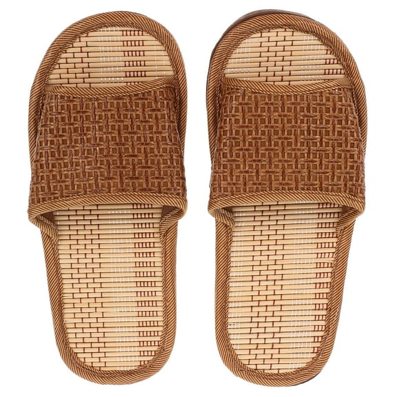 HEALEEP 1 Pair Rattan Slides Classic Shape Woven Rattan for Women and Couples Home Use