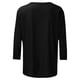thumbnail image 4 of Blusas Umfun para mujer, cuello redondo liso, manga 3/4, blusa informal versátil, color negro, talla XL, 4 of 5