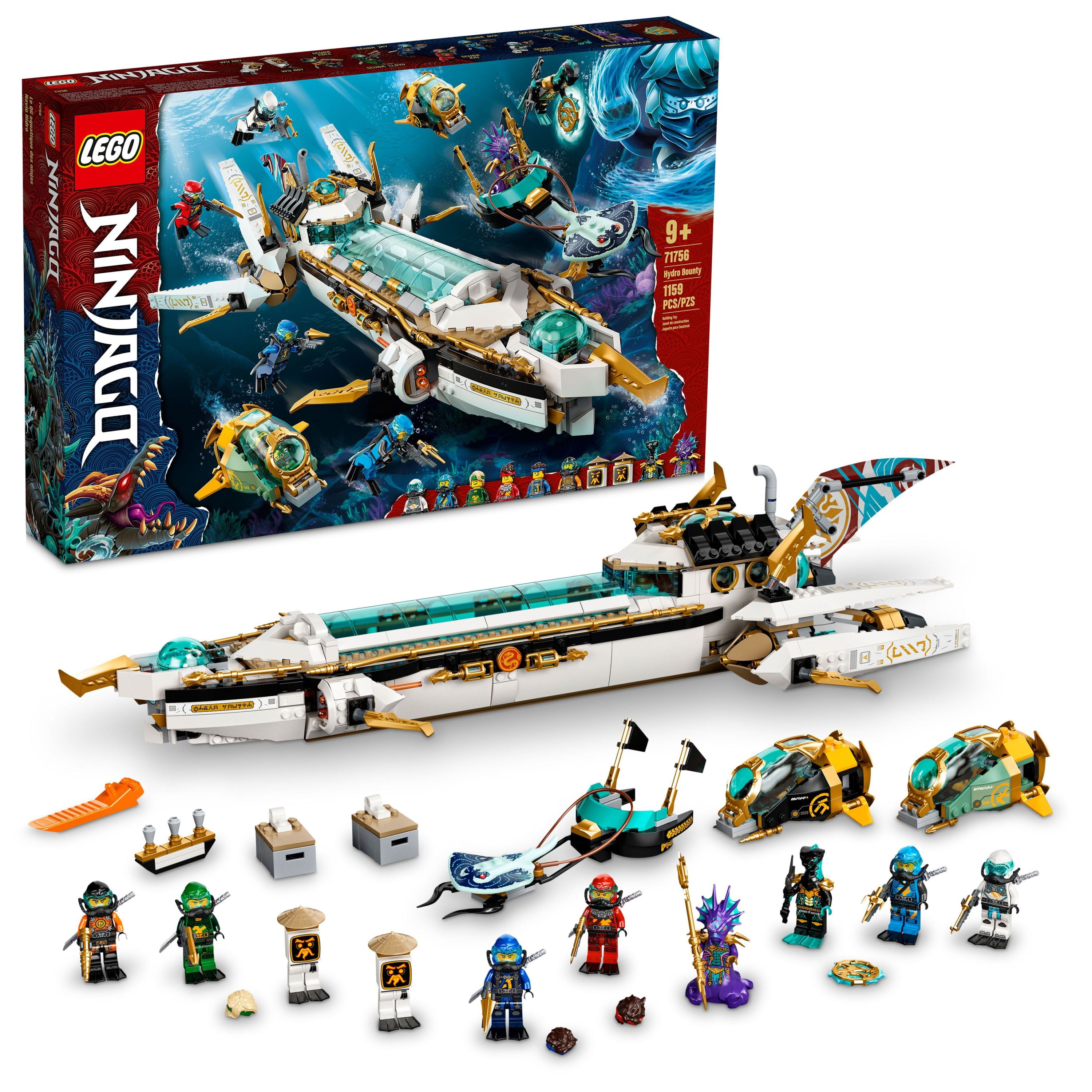 LEGO NINJAGO Hydro Bounty Building Set, 71756 Submarine Toy with Kai and Nya Toys, Gifts, Presents for Kids, Boys, Girls Age 9 Years Old - Walmart.com