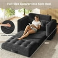 thumbnail image 4 of Erinnyees 2-in-1 Sleeper Sofa, No Assembly Corduroy Loveseat, Converts to Bed with Deep Seat & 2 Included Pillows, 4 of 9