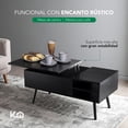 thumbnail image 3 of Mesa de Café Elevable MDF Color Negro con Almacenamiento Interno, Mesa de Centro negro M, 3 of 8