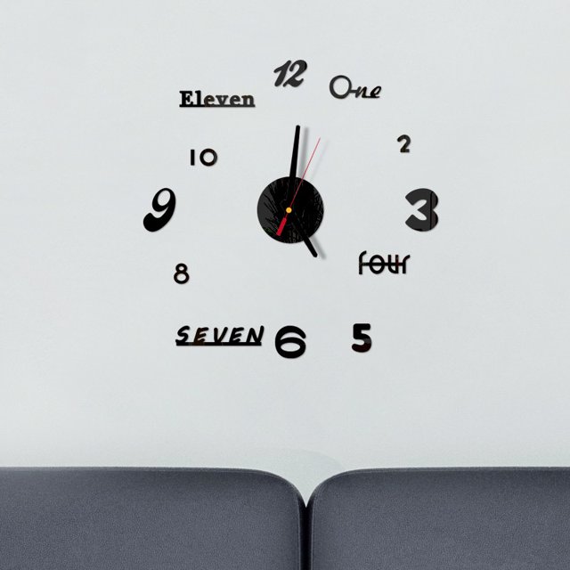 Reloj DIY Reloj de Pared 3D Espejo Superficie Pegatina Decoración Hogar Oficina Reloj AHeartcove SZ221208-0336JD